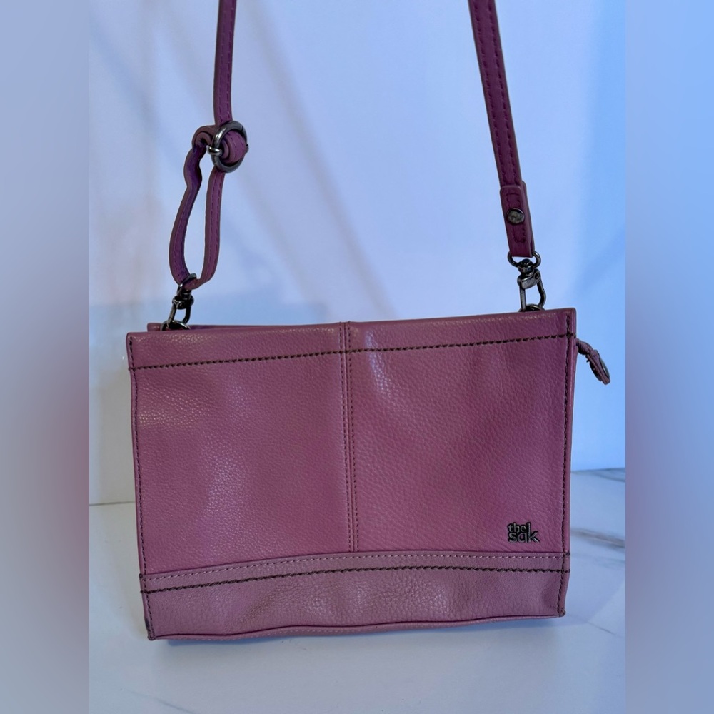 The Sak Pink Leather Crossbody Bag